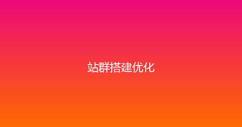 站群搭建优化 封面图